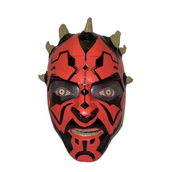 Star Wars DARTH MAUL Hasbro 2011 Talking Halloween Mask Sound Works Great - Picture 1 of 10